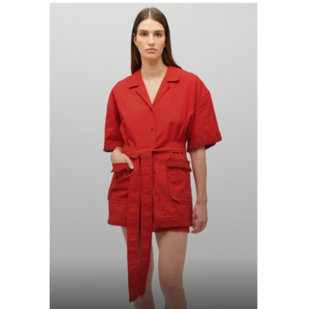 Oroton Dress Fringe Detail